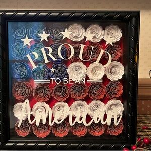 Proud American shadow box